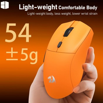 Redragon M919OB-ULT Sparda 8K Wireless Gaming Mouse (Orange) – 54g Lightweight, 45K DPI, 8000Hz Polling Rate