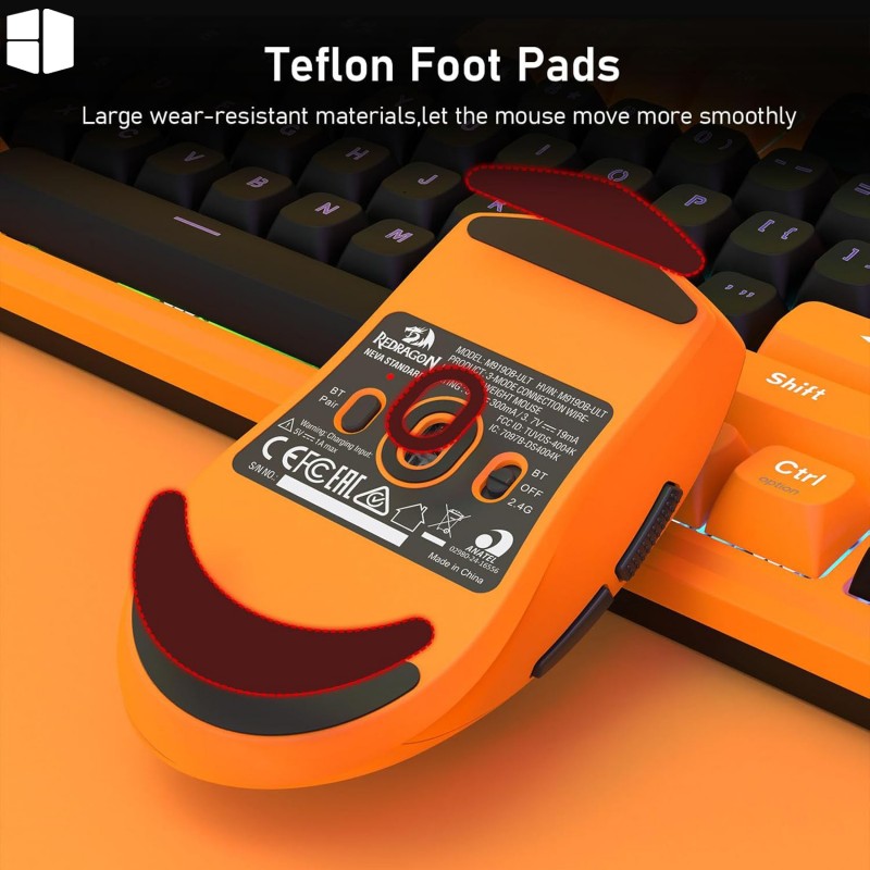 Redragon M919OB-ULT Sparda 8K Wireless Gaming Mouse (Orange) Redragon M919OB-ULT Sparda 8K Wireless Gaming Mouse (Orange)