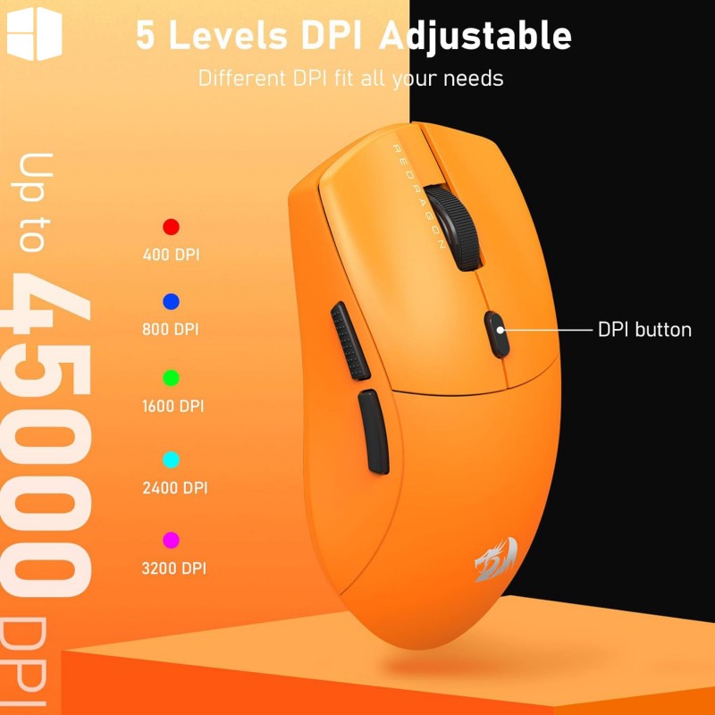 Redragon M919OB-ULT Sparda 8K Wireless Gaming Mouse (Orange) Redragon M919OB-ULT Sparda 8K Wireless Gaming Mouse (Orange)