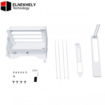 Lian Li O11 Dynamic EVO XL Upright GPU Bracket – 4-Slot Vertical Graphics Card Holder – white Supports GPUs up to 358mm
