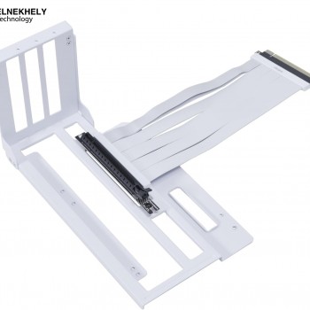 Lian Li A3 m-ATX Vertical GPU Kit – PCIe 4.0 Riser Cable, 3-Slot Steel Bracket, 200mm Cable –White Lian Li A3 m-ATX Vertical GPU Kit – PCIe 4.0 Riser Cable, 3-Slot Steel Bracket, 200mm Cable –White