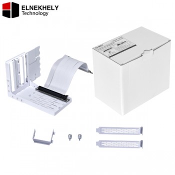 Lian Li Universal 4-Slot Vertical GPU Holder Kit with PCIe Gen 4 Riser – For O11D, LANCOOL, Odyssey X –   White