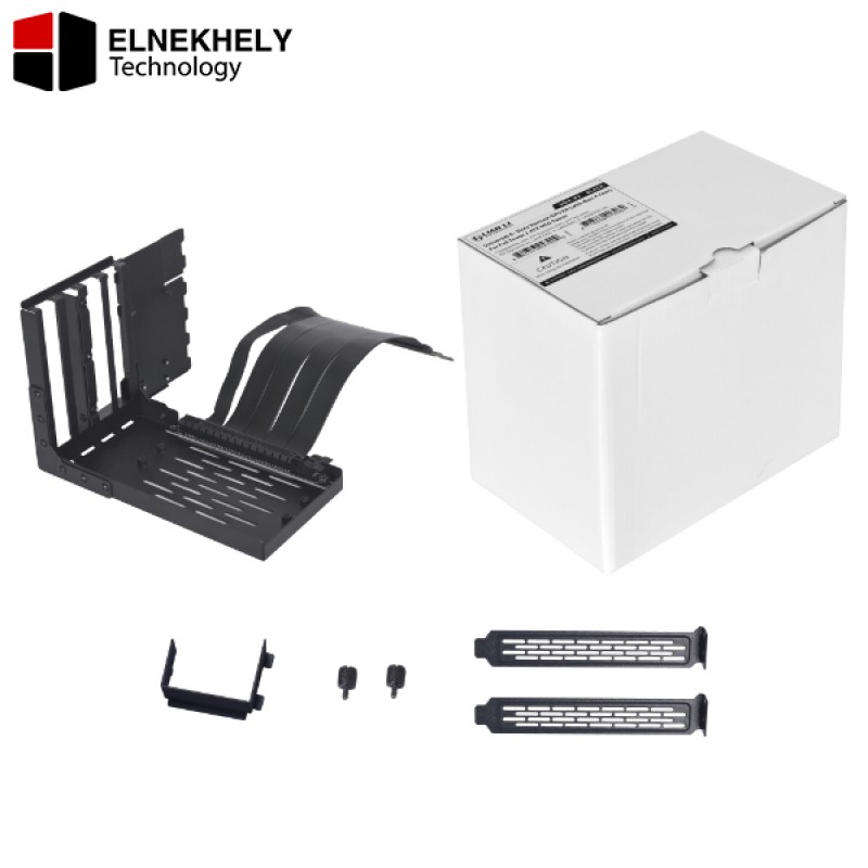 Lian Li Universal 4-Slot Vertical GPU Holder Kit with PCIe Gen 4 Riser – For O11D, LANCOOL, Odyssey X – Black Lian Li Universal 4-Slot Vertical GPU Holder Kit with PCIe Gen 4 Riser – For O11D, LANCOOL, Odyssey X – Black