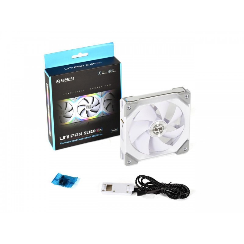 Lian Li UNI FAN AL120 White Single 120mm RGB Case Fan
