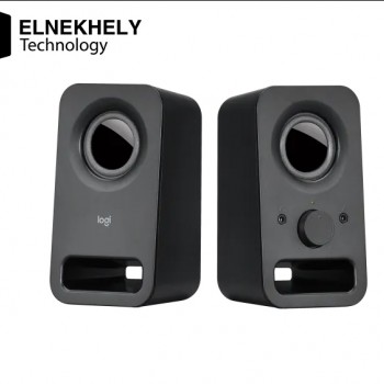 Logitech Z150 Stereo Speakers with 3W RMS Power, Compact 2.0 Channel Desktop Speakers, Clear Audio for PC, Laptop, and Music – Black