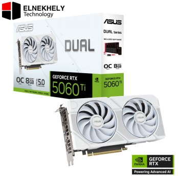 ASUS Dual GeForce RTX 5060 Ti 8GB GDDR7 White Graphics Card PCIe 5.0, 4K & 8K Support, HDMI 2.1, DisplayPort 2.1