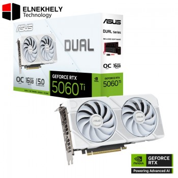 ASUS Dual GeForce RTX 5060 Ti OC Edition 16GB GDDR7 White Gaming Graphics Card