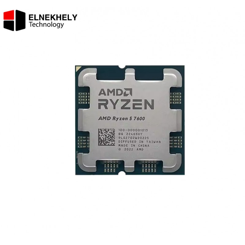 AMD Ryzen 5 7600 Tray Processor – 6 Cores, 12 Threads, Up to 5.1GHz Boost, 32MB Cache, AM5 Socket, Zen 4 Architecture, PCIe 5.0, 65W TDP