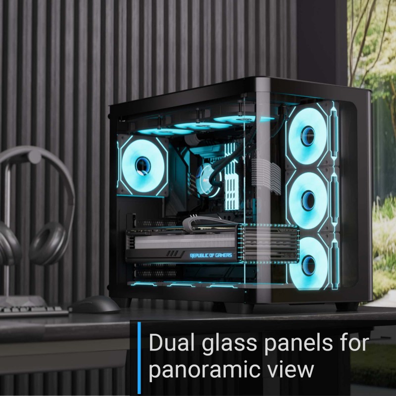 AeroCool P500C Mid-Tower Gaming Case + PSU Lux Pro 750W Bronze - Black AeroCool P500C Mid-Tower Gaming Case + PSU Lux Pro 750W Bronze - Black