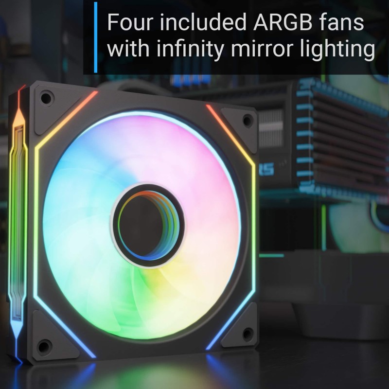 AeroCool P500C Mid-Tower Gaming Case + PSU Lux Pro 750W Bronze - Black AeroCool P500C Mid-Tower Gaming Case + PSU Lux Pro 750W Bronze - Black