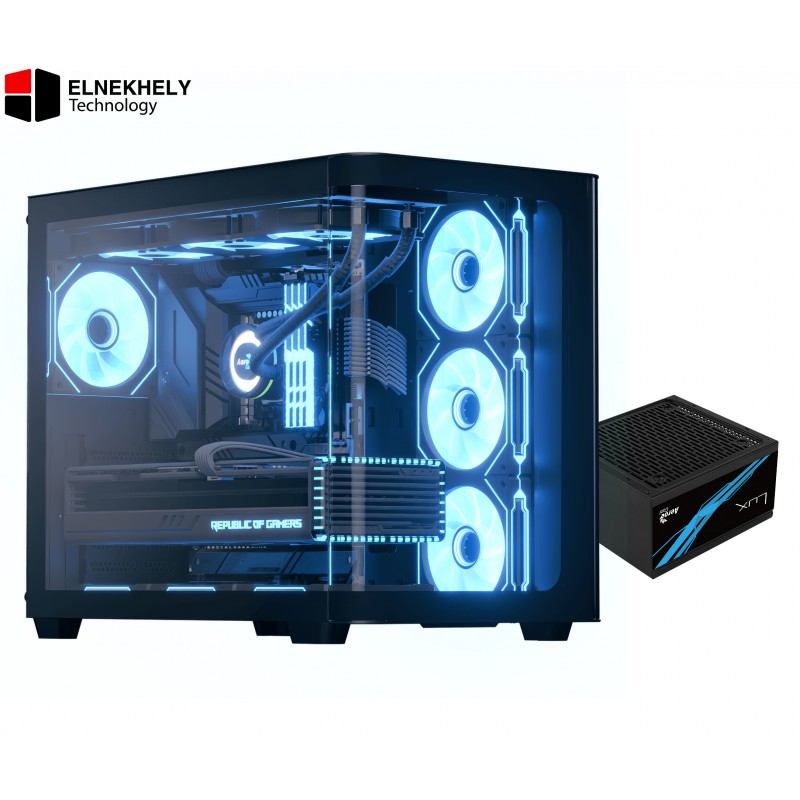 AeroCool P500C Mid-Tower Gaming Case + PSU Lux Pro 750W Bronze - Black AeroCool P500C Mid-Tower Gaming Case + PSU Lux Pro 750W Bronze - Black