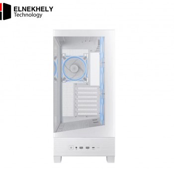 ASUS A31 PLUS Mid Tower PC Case with BTF motherboard support, tempered glass panels, 4 ARGB fans, 360mm radiator, 380mm GPU, 165mm CPU cooler, and USB 3.2 Gen 2x2 Type-C (WHITE)