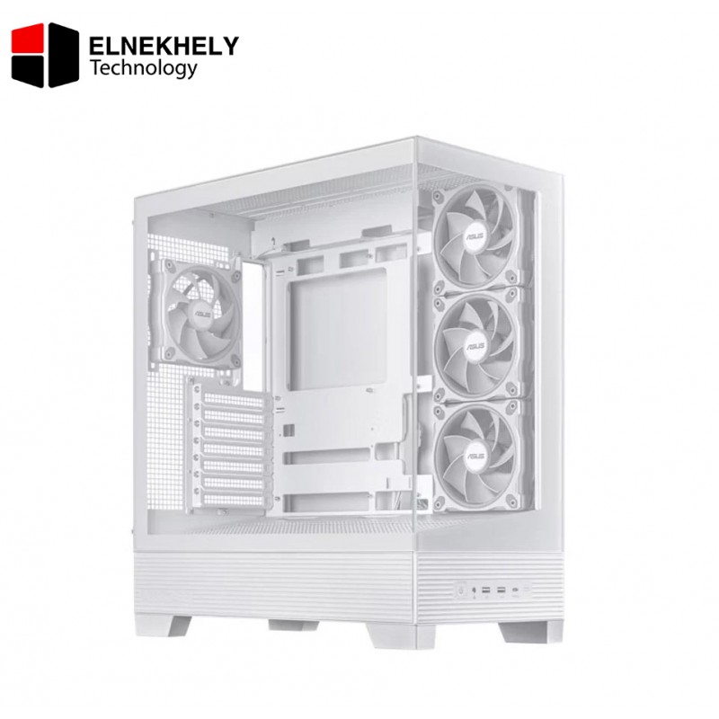 ASUS A31 PLUS Mid Tower PC Case with BTF motherboard support, tempered glass panels, 4 ARGB fans, 360mm radiator, 380mm GPU, 165mm CPU cooler, and USB 3.2 Gen 2x2 Type-C (WHITE) ASUS A31 PLUS Mid Tower PC Case with BTF motherboard support, tempered glass panels, 4 ARGB fans, 360mm radiator, 380mm GPU, 165mm CPU cooler, and USB 3.2 Gen 2x2 Type-C (WHITE)