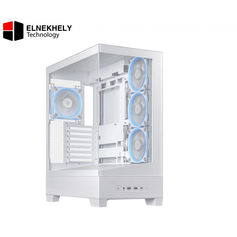 ASUS A31 PLUS Mid Tower PC Case with BTF motherboard support, tempered glass panels, 4 ARGB fans, 360mm radiator, 380mm GPU, 165mm CPU cooler, and USB 3.2 Gen 2x2 Type-C (WHITE) ASUS A31 PLUS Mid Tower PC Case with BTF motherboard support, tempered glass panels, 4 ARGB fans, 360mm radiator, 380mm GPU, 165mm CPU cooler, and USB 3.2 Gen 2x2 Type-C (WHITE)