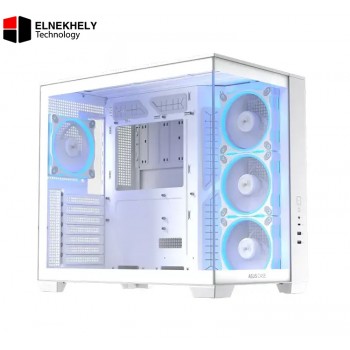 ASUS A32 Plus ARGB Dual-Chamber Gaming Case (White Edition)