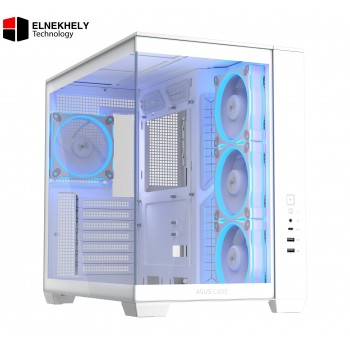 ASUS A32 Plus ARGB Dual-Chamber Gaming Case (White Edition)