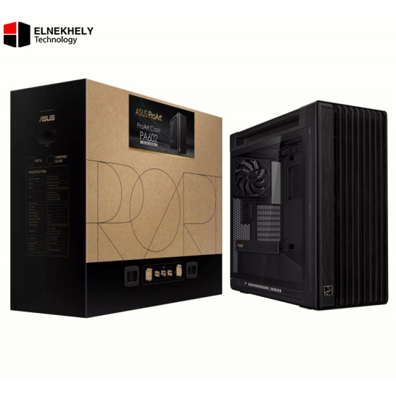 ASUS ProArt PA602 Wood Edition Tempered Glass E-ATX Mid Tower Case - Black ASUS ProArt PA602 Wood Edition Tempered Glass E-ATX Mid Tower Case - Black