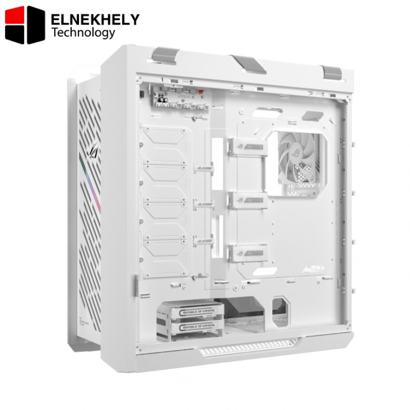 ASUS ROG Strix Helios II White Edition Mid Tower Gaming Case – EATX Support, Tempered Glass, 4 Pre-Installed Fans, ARGB Lighting ASUS ROG Strix Helios II White Edition Mid Tower Gaming Case – EATX Support, Tempered Glass, 4 Pre-Installed Fans, ARGB Lighting