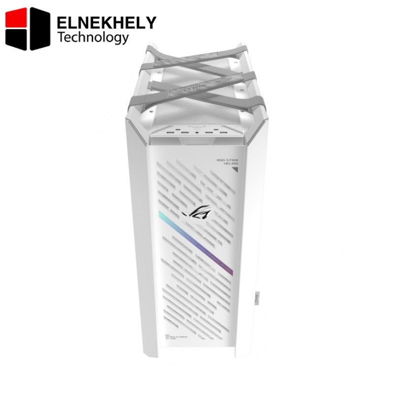 ASUS ROG Strix Helios II White Edition Mid Tower Gaming Case – EATX Support, Tempered Glass, 4 Pre-Installed Fans, ARGB Lighting ASUS ROG Strix Helios II White Edition Mid Tower Gaming Case – EATX Support, Tempered Glass, 4 Pre-Installed Fans, ARGB Lighting