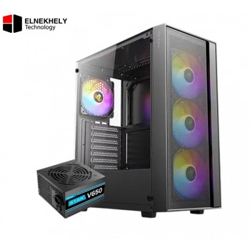Antec AX65 ARGB Mid Tower Case with Atom V450 450W PSU