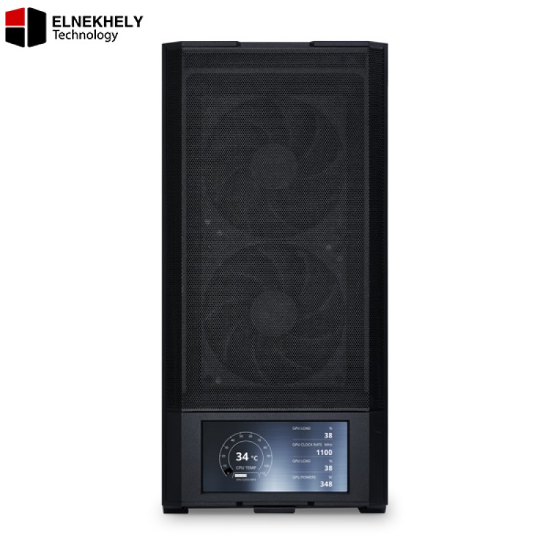 Lian Li Lancool 207 Digital Mid-Tower Gaming Case – Built-In Digital Display, High-Airflow Mesh Design, Tempered Glass Side Panel, Premium Cooling Support