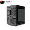 HYTE Y70 Black Mid Tower Case – Modern Aesthetic Gaming PC Case with Dual-Chamber Design, Included PCIe 4.0 Riser Cable, Tempered Glass Panels