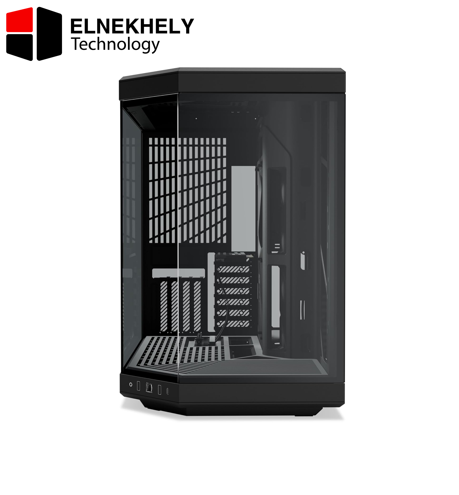 HYTE Y70 Black Mid Tower Case – Modern Aesthetic Gaming PC Case