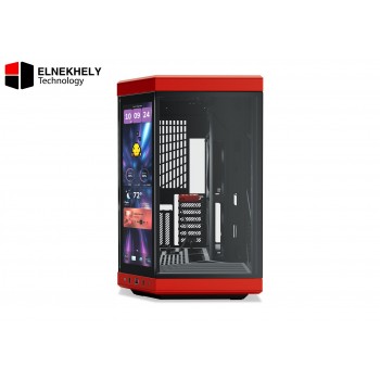 HYTE-Y70 Touch Infinite 14.9-inch 2.5K IPS 500 nits 3rd Gen Touchscreen with Gen 4.0 Riser Cable – Black & Red Color Design