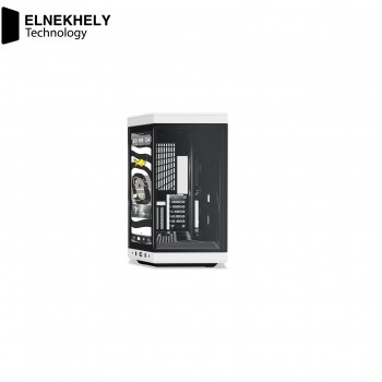 HYTE Y70 Touch Infinite Mid-Tower Case - 14.9" 2.5K IPS Touchscreen, 500 Nits, Gen 4.0 Riser Cable, Black & White