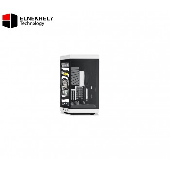 HYTE Y70 Touch Infinite Mid-Tower Case - 14.9" 2.5K IPS Touchscreen, 500 Nits, Gen 4.0 Riser Cable, Black & White