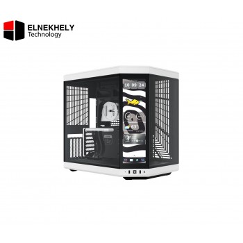 HYTE Y70 Touch Infinite Mid-Tower Case - 14.9" 2.5K IPS Touchscreen, 500 Nits, Gen 4.0 Riser Cable, Black & White