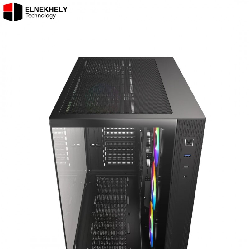ID-COOLING VIEW 510 4 Fan PWM ARGB Black Mid Tower Case ID-COOLING VIEW 510 4 Fan PWM ARGB Black Mid Tower Case