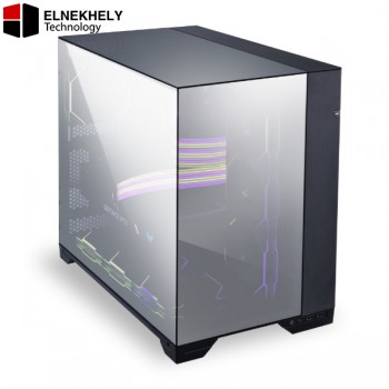 Lian Li O11 Vision Chrome Black Mid Tower Gaming Case – Triple Seamless Tempered Glass Lian Li O11 Vision Chrome Black Mid Tower Gaming Case – Triple Seamless Tempered Glass