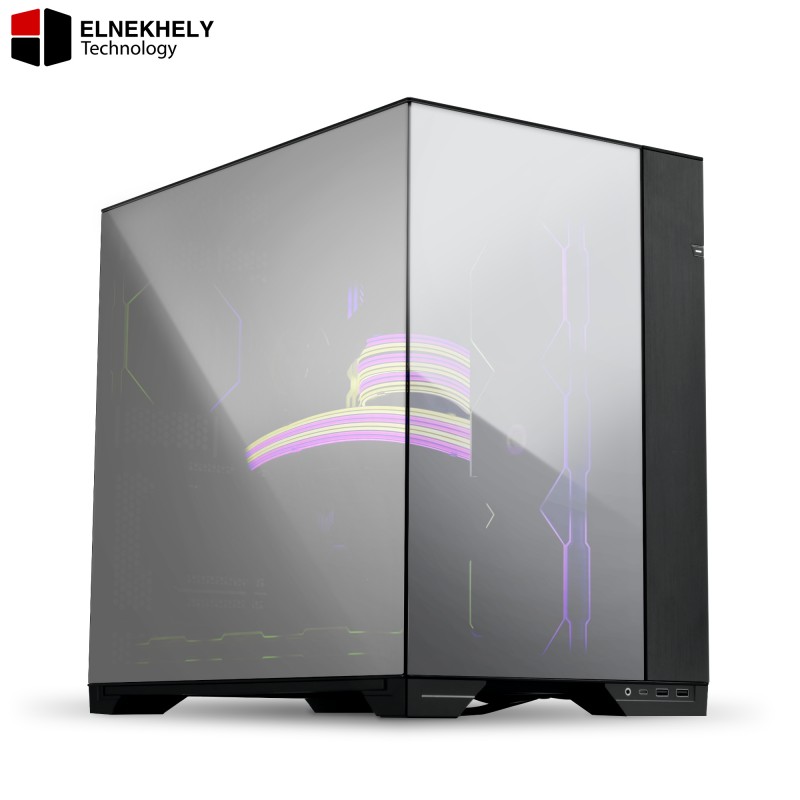 Lian Li O11 Vision Chrome Black Mid Tower – Triple Seamless Glass Lian Li O11 Vision Chrome Black Mid Tower – Triple Seamless Glass