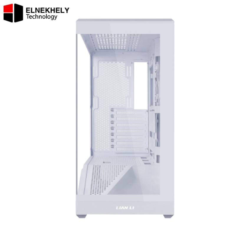 Lian Li Lancool 207 Digital White Mid-Tower Gaming Case – Built-In Digital Display, High-Airflow Mesh Design, Tempered Glass Side Panel, Premium Cooling Support