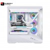 Lian Li Lancool 207 Digital White Mid-Tower Gaming Case – Built-In Digital Display, High-Airflow Mesh Design, Tempered Glass Side Panel, Premium Cooling Support