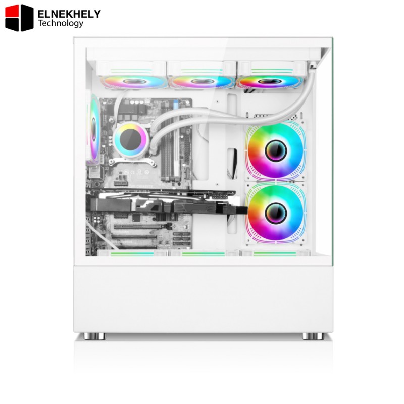 Xander Jupiter ARGB White Panoramic Mid-Tower Case with 750W PSU Xander Jupiter ARGB White Panoramic Mid-Tower Case with 750W PSU