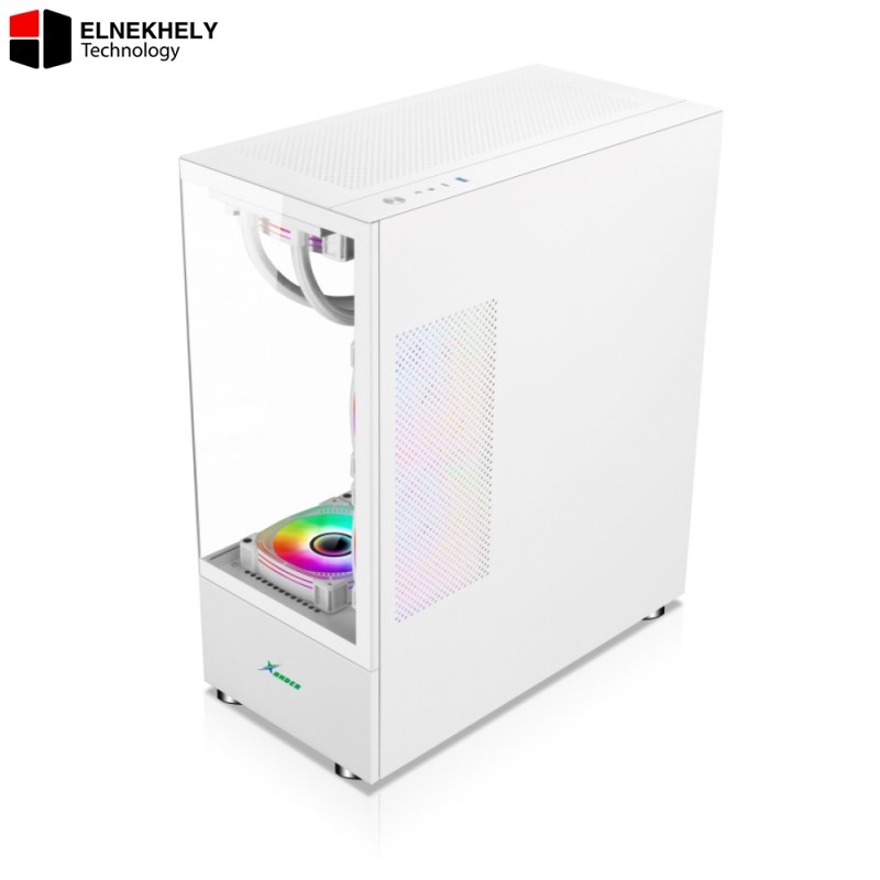 Xander Jupiter ARGB White Panoramic Mid-Tower Case with 750W PSU Xander Jupiter ARGB White Panoramic Mid-Tower Case with 750W PSU
