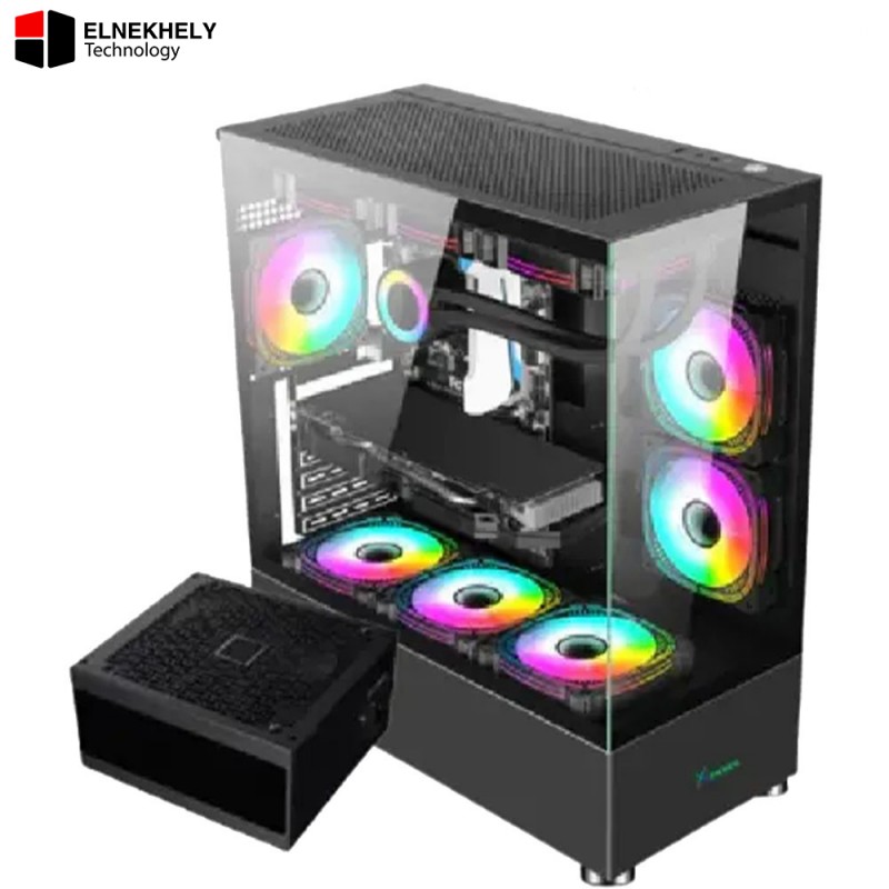 Xander Jupiter ARGB Black Panoramic Mid-Tower Case with 850W PSU Xander Jupiter ARGB Black Panoramic Mid-Tower Case with 850W PSU