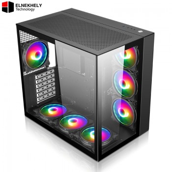 Xander Neptune Black High-Airflow ATX Case + PSU 850W + 7 ARGB Fans