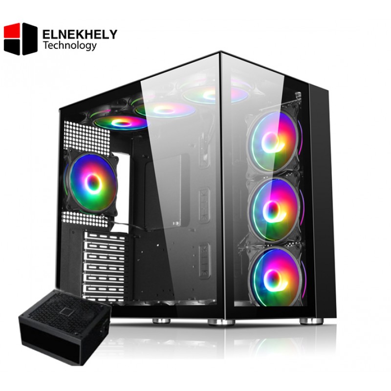Xander Neptune Black High-Airflow ATX Case + PSU 850W + 7 ARGB Fans Xander Neptune Black High-Airflow ATX Case + PSU 850W + 7 ARGB Fans