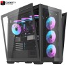 DarkFlash DLX4000 Glass White E-ATX Case | 9 ARGB Fans Included