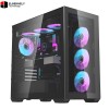 DarkFlash DLX4000 Glass White E-ATX Case | 9 ARGB Fans Included