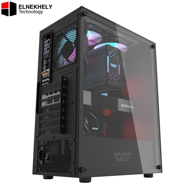 darkflash DK100 Black ATX Case – Tempered Glass Edition darkflash DK100 Black ATX Case – Tempered Glass Edition