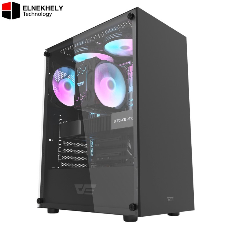 darkflash DK100 Black ATX Case – Tempered Glass Edition darkflash DK100 Black ATX Case – Tempered Glass Edition