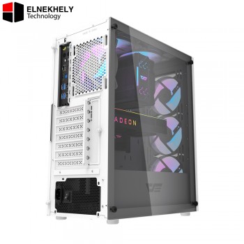 darkflash DK352 Plus White ATX Case – 4x Pre-installed PWM Fans – 360mm Radiator Support