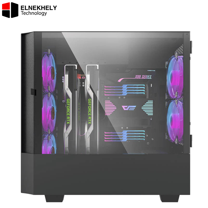 darkflash DLV22 Black ATX Case – Vertical Motherboard Mount Edition darkflash DLV22 Black ATX Case – Vertical Motherboard Mount Edition