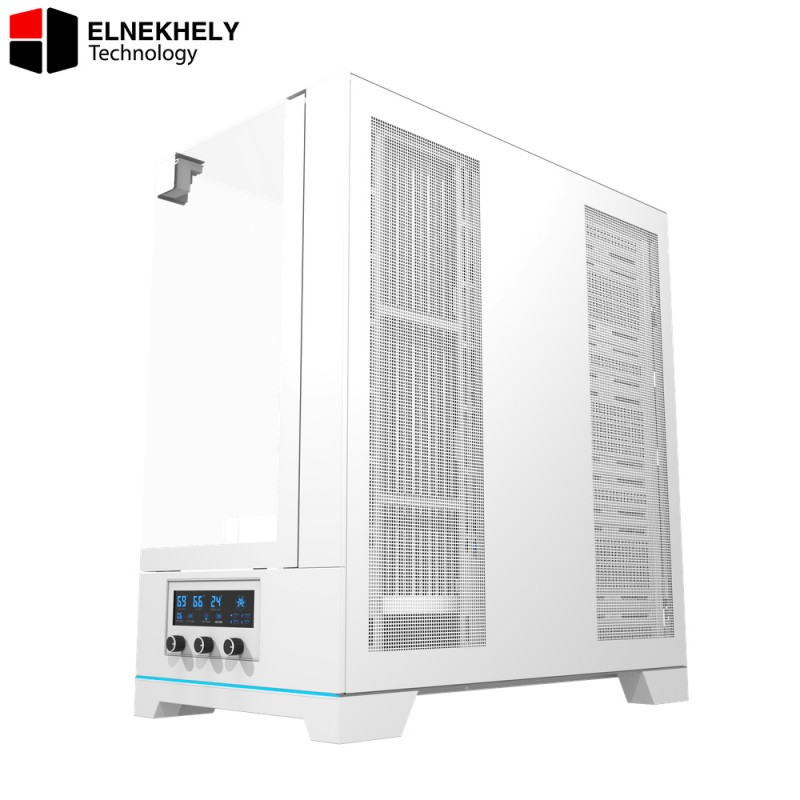 darkflash DY450 Pro White ATX Case – Smart Temp Display Edition darkflash DY450 Pro White ATX Case – Smart Temp Display Edition