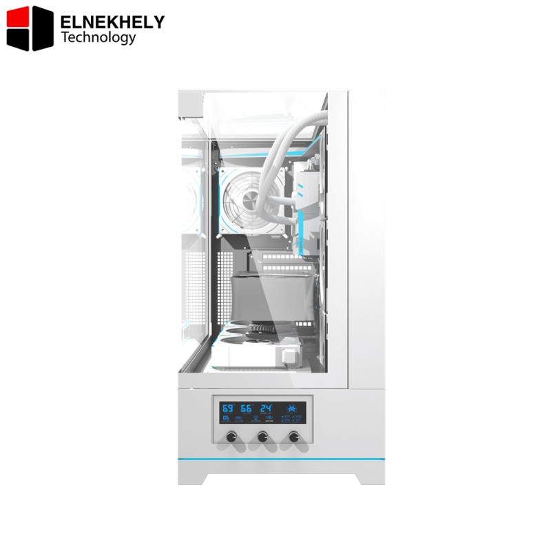 darkflash DY450 Pro White ATX Case – Smart Temp Display Edition darkflash DY450 Pro White ATX Case – Smart Temp Display Edition