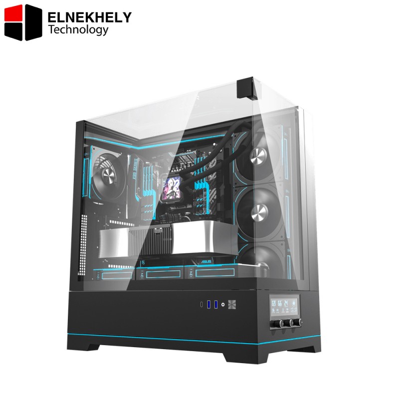 darkflash DY450 Pro Black ATX Case – Smart Temp Display Edition